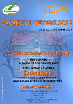 Accueil Loisirs Vacances Automne 2024