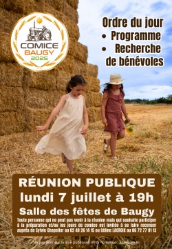 RÉUNION PUBLIQUE - COMICE BAUGY 2025